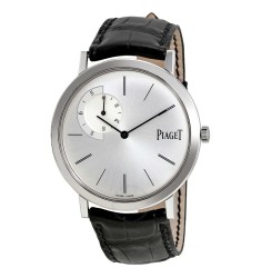 Piaget Altiplano Silver Dial Black Leather Automatic Men's Replica G0A33112