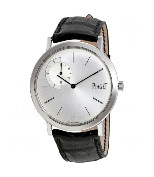 Piaget Altiplano Silver Dial Black Leather Automatic Men's Replica G0A33112