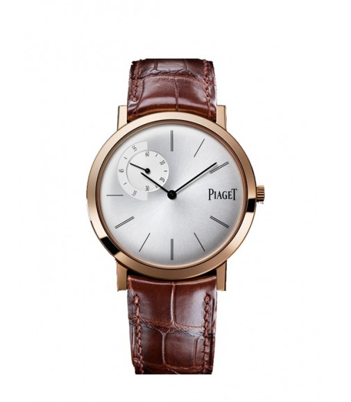 Piaget Altiplano G0A34113 Mechanical Silver Dial Brown Leather Men's Replica Watch 