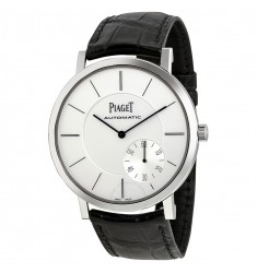Piaget Altiplano Automatic Silver Dial Black Leather Men's Replica G0A35130