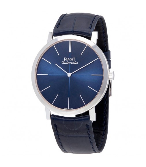 Piaget Altiplano G0A42105 Blue Dial Blue Leather Men's Replica Watch