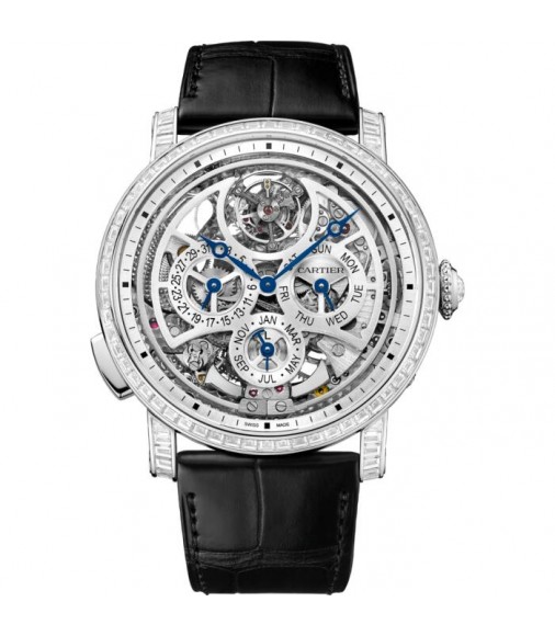 Rotonde de Cartier Grande Complication Skeleton HPI00939 Platinum Replica Watch