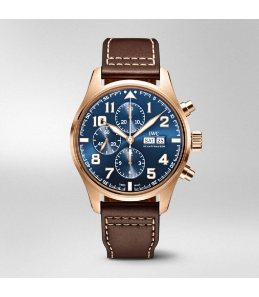 Replica IWC Pilots Watch Chronograph Edition Le Petit Prince Blue Dial Automatic Self Wind IW377721