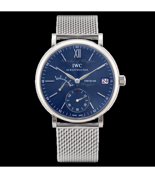 Replica IWC Portofino Hand-Wound Eight Days Manual-winding Blue Dial Men watch