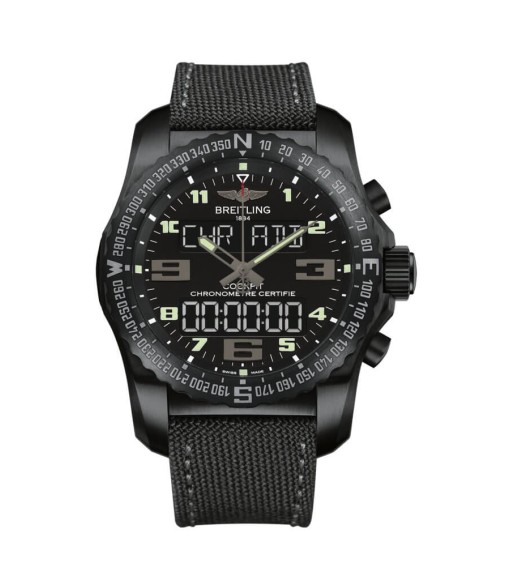 Replica Breitling Professional Cockpit B50 Black Titanium Anthracite Military Strap Men's