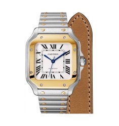 Cartier Santos Steel 18K Yellow Gold Automatic Medium Replica Watch