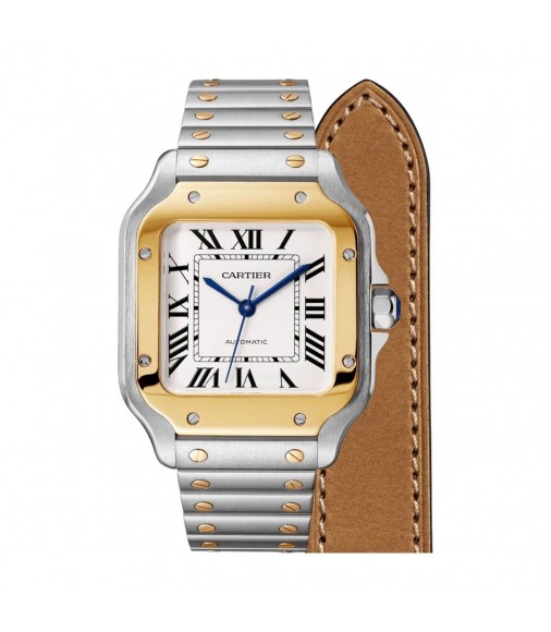 Cartier Santos Steel 18K Yellow Gold Automatic Medium Replica Watch