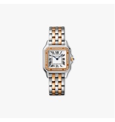 Cartier Panthere Steel 18K Rose Gold Quartz Diamond Bezel Medium Replica Watch W3PN0007