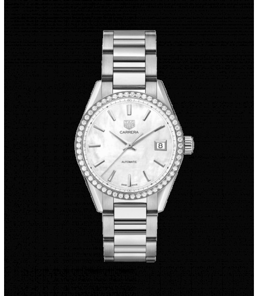 TAG Heuer Carrera Calibre 5 Ladies Automatic White Dial with Diamonds WBK2316.BA0652 replica