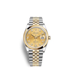 Rolex Datejust 36 Oystersteel 18 ct yellow gold M126203-0033 fake