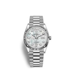 Copy Rolex Day-Date 36 18 ct white gold M128239-0007