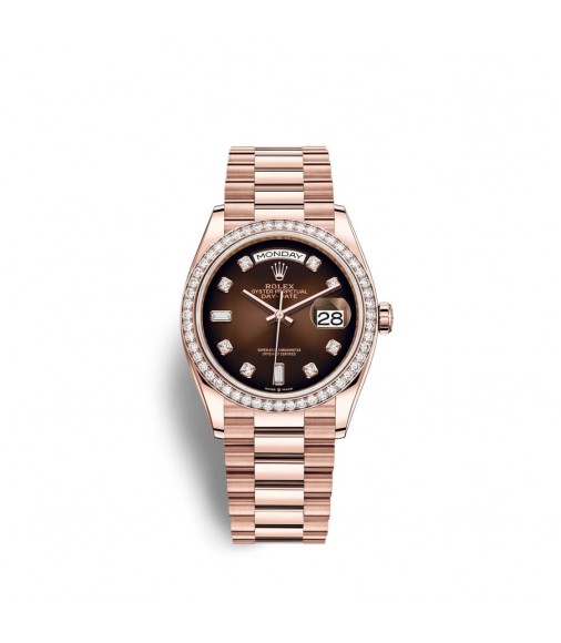 Rolex Day-Date 36 18 ct Everose gold M128345RBR-0040 Replica