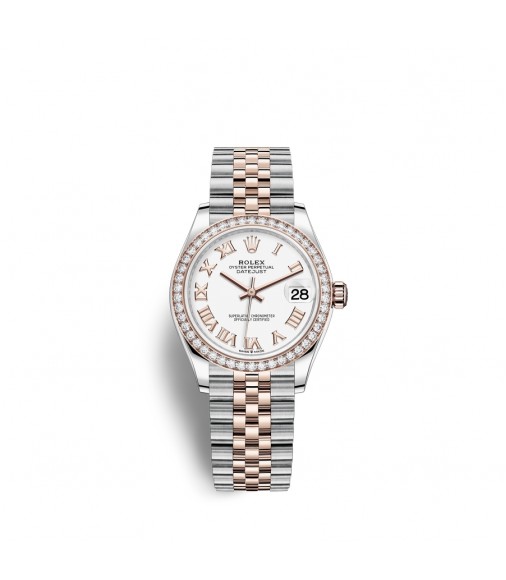 Replica Rolex Datejust 31 Oystersteel 18 ct Everose gold M278381RBR-0004