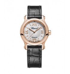 Replica Chopard Happy Sport 18kt Rose Gold White Dial Ladies 274893-5011