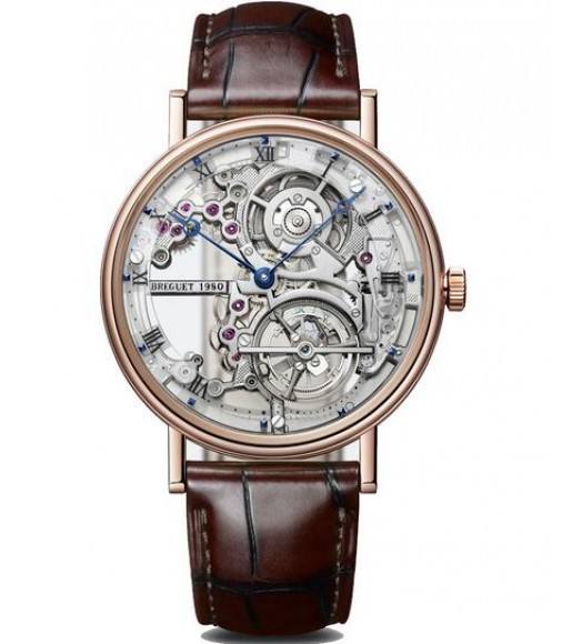 Copy Breguet Classique Complications Tourbillon Extra-Plat Squelette 5395BR/1S/9WU