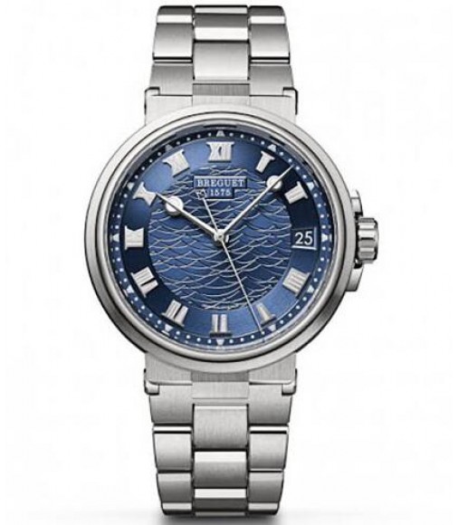 Copy Breguet Marine 5517 Blue Dial White Gold 5517BB/Y2/BZ0