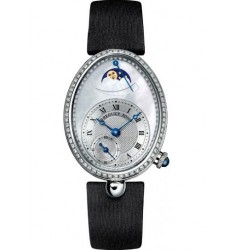 Copy Breguet Reine De Naples 18K White Gold & Diamonds Ladies 8908BB/52/964/D00D