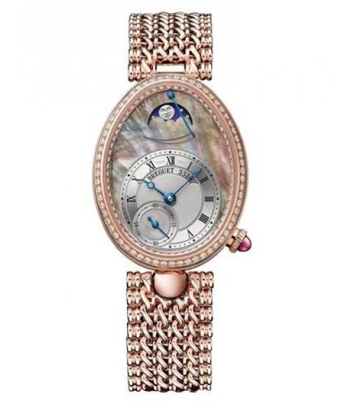 Copy Breguet Reine De Naples 8908 18K Rose Gold & Diamonds Ladies 8908BR/5T/J20/D000