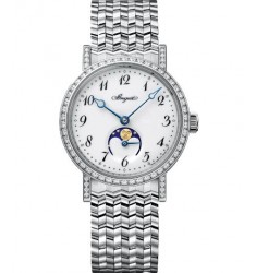 Copy Brequet Classique 18K White Gold & Diamonds Ladies 9088BB/29/BC0/DD00