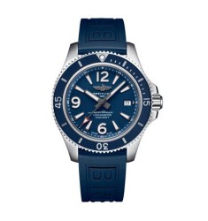 Copy Breitling Superocean Automatic 42 Blue Dial Rubber Strap Men's A17366D81C1S1