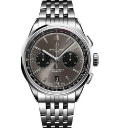 Copy Breitling Premier B01 Chronograph 42 Black-eye Grey Dial Steel Men's AB0118221B1A1