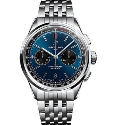 Copy Breitling Premier B01 Chronograph 42 Blue Dial Stainless Steel Men's