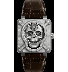 Copy Bell & Ross BR 01 Laughing Skull Full Diamond BR01-SKULL-SK-FLD