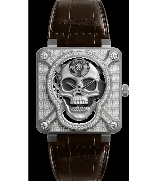 Copy Bell & Ross BR 01 Laughing Skull Full Diamond BR01-SKULL-SK-FLD