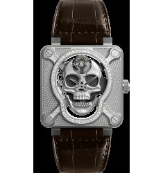 Copy Bell & Ross Aviation Instruments Limited Edition Men's BR01-SKULL-SK-LGD