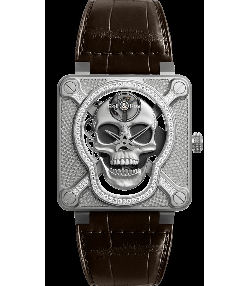 Copy Bell & Ross Aviation Instruments Limited Edition Men's BR01-SKULL-SK-LGD