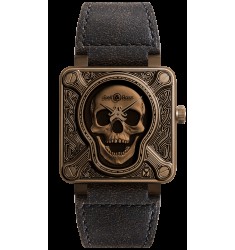 Copy Bell & Ross BR 01 Burning Skull Bronze 46mm Mens BR0192-BURNSK