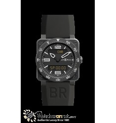 Copy Bell & Ross Aviation Black Dial Black PVD Men's BR0392-AVIA-CA