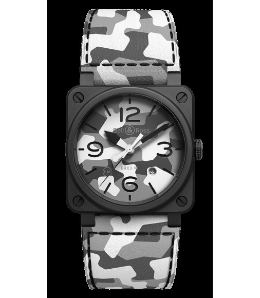 Copy Bell & Ross BR 03 92 White Camo Limited Edition BR0392-CG-CE/SCA