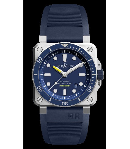 Copy Bell & Ross Instruments BR 03-92 Diver Blue Men's BR0392-D-BU-ST-SRB