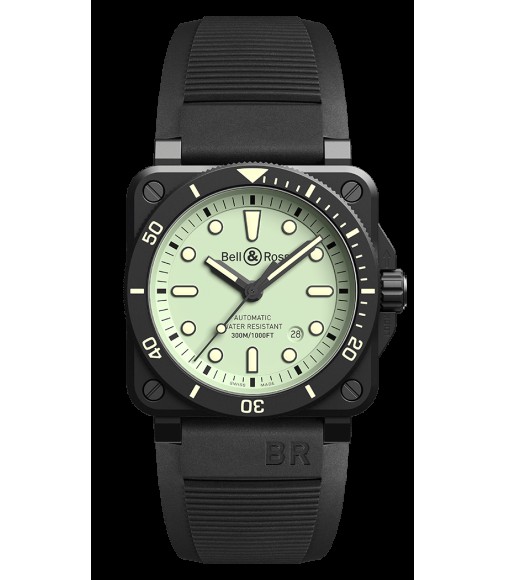 Copy Bell & Ross Instruments BR 03-92 Diver Full Lum Men's BR0392-D-C5-CE/SRB