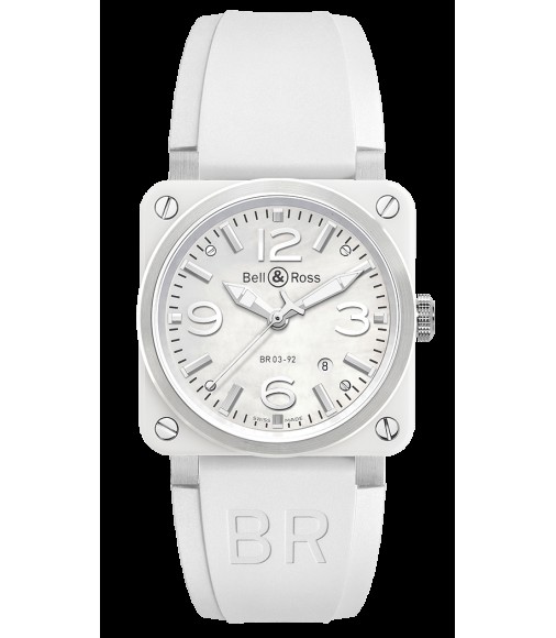 Copy Bell & Ross BR 03-92 White Ceramic 42mm BR0392-WH-C/SRB