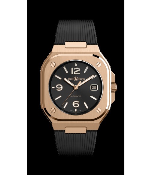 Copy Bell & Ross BR 05 Auto Black Gold Rubber BR05A-BL-PG/SRB