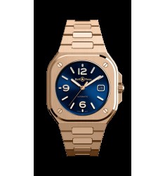 Copy Bell & Ross BR 05 Rose Gold with Dark Electric Blue Dial Automatic