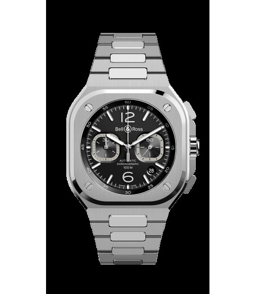 Copy Bell & Ross BR 05 Chrono Black Steel BR05C-BL-ST/SST