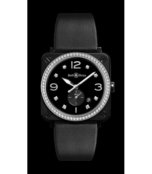 Copy Bell & Ross BR S Black Ceramic Diamonds 39mm BRS-BL-CES-LGD/SSA