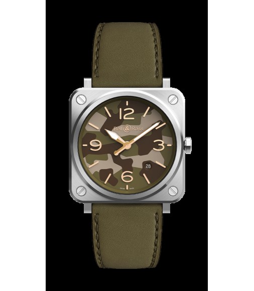 Copy Bell & Ross Instruments Green Camo BRS-CK-ST/SCA men's watch