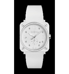 Copy Bell & Ross Aviation BR S Quartz White Ceramic Diamonds Womens watch