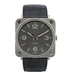 Copy Bell & Ross Instruments BR S Officer Ruthenium BRS92-RU-ST/SCR