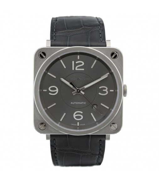 Copy Bell & Ross Instruments BR S Officer Ruthenium BRS92-RU-ST/SCR