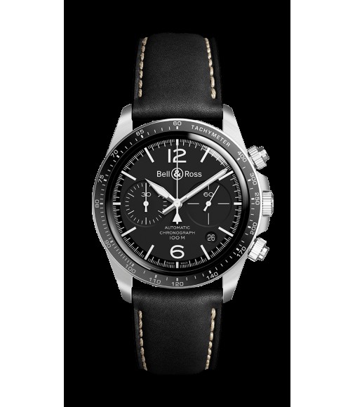 Copy Bell & Ross Vintage Black Steel BRV294-BL-ST/SCA men's watch