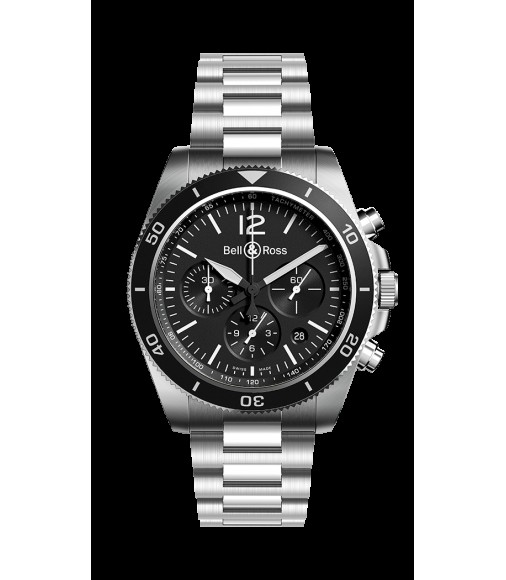 Copy Bell & Ross Vintage BR V3-94 BLACK STEEL BRV394-BL-ST/SST