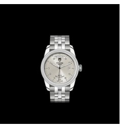 Copy Tudor Glamour Day Date Steel / Jacquard Silver / m56000-0006