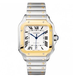 Replica Cartier Santos de Cartier Large Steel & 18ct Yellow Gold W2SA0009