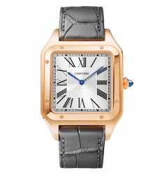 Fake Cartier Santos Dumont XL 18ct Rose Gold Silver Dial WGSA0032