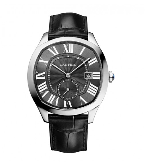 Fake Cartier Drive De Cartier Grey/Leather WSNM0018